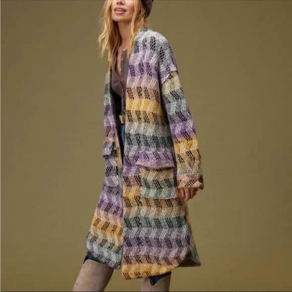 Anthropologie Pilcro Geo Sweater Coat M - Picture 1 of 2